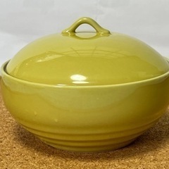 【お値下げ】　陶器　茶菓子入れ　器　黄色の画像