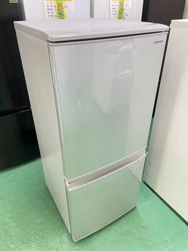 ★SHARP★ 2D冷凍冷蔵庫 2018年 SJ-D14E-S 新生活 一人暮らし 扉付け替え可能 50/60Hz共用 キッチン 生活家電 福島 郡山市 a