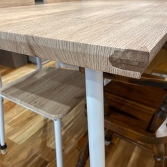 ダイニングセット3点　テーブル・イス2脚セットの画像