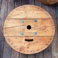 ⑨★サイドテーブル・キャンプ等★電線ドラム・ケーブルドラム・木製ドラムの画像