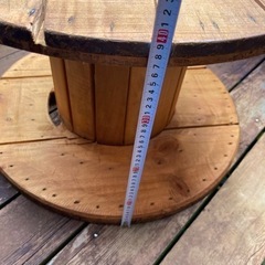 ⑨★サイドテーブル・キャンプ等★電線ドラム・ケーブルドラム・木製ドラムの画像