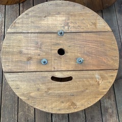 ⑩★サイドテーブル・コーヒーテーブル等★電線ドラム・ケーブルドラム・木製ドラムの画像