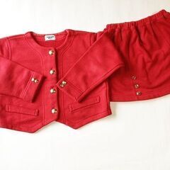 赤色スーツ　110   SOBAKASU　MARY　ワールドの画像