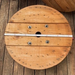 ⑨電線ドラム・ケーブルドラム・木製ドラム/ガーデニング/キャンプ/多肉/DIY の画像