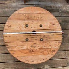 ⑪電線ドラム・ケーブルドラム・木製ドラム/ガーデニング/キャンプ/多肉/DIY の画像