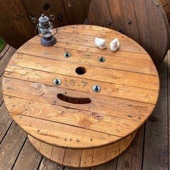 ⑪電線ドラム・ケーブルドラム・木製ドラム/ガーデニング/キャンプ/多肉/DIY の画像