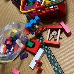 木製ドミノ　ピタゴラスイッチ　こむぎねんど　工作