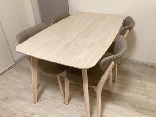 終了】LOWYA ダイニングテーブルセット