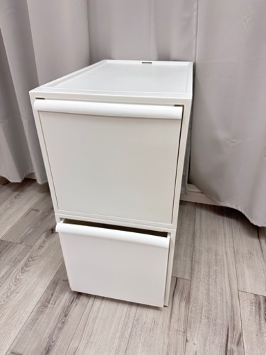 ライクイット (like-it) 収納ケース クローゼットシステム 引出し (L) 2個組 オールホワイト CS-D3 2P 奥行き52cm クローゼット収納にピッタリ