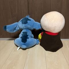 アンパンマン　スティッチ　ぬいぐるみセットの画像