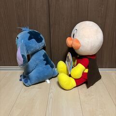 アンパンマン　スティッチ　ぬいぐるみセットの画像