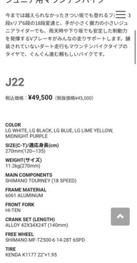 子供用ルイガノマウンテンバイク【新品約5万円】