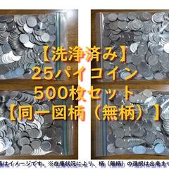 【洗浄済み】パチスロ用★コイン メダル★同一絵柄★25パイ【500枚】