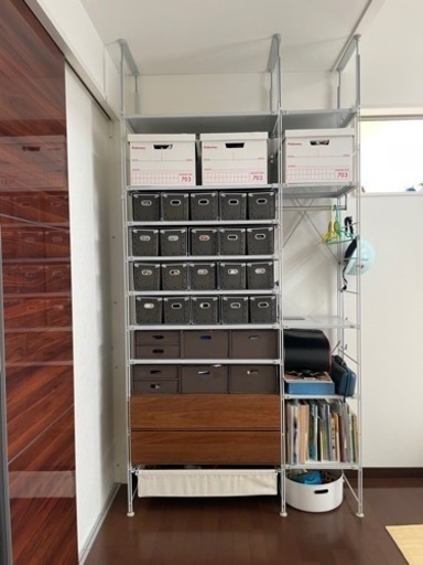 無印良品　スチールユニットシェルフ・グレー　セット