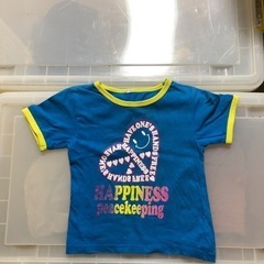110cm 青系 Tシャツ 綿100%