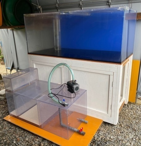 幅1500×奥行700×高さ600オーバーフロー水槽フルセット