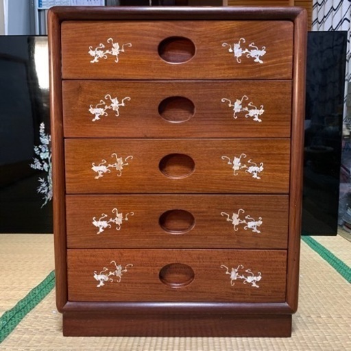 中国家具 螺鈿細工 螺鈿チェスト (イリエ商店) 盛岡の家具の中古