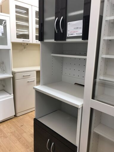 ★ジモティ割あり★  食器棚 ダークブラウン H177×W60×D45 クリーニング済み KJ2808