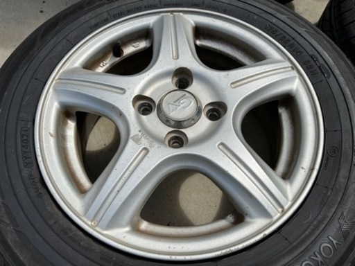 ※3本セット　ホンダ　フィット　取り外し　14インチアルミホイール＋バリ山国産タイヤ　175/65R14 フロントだけ交換やスペアや予