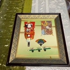 押し絵付き　色紙額