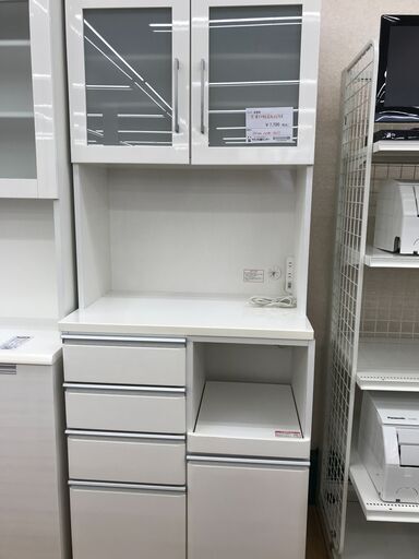 ★ジモティ割あり★ ニトリ 食器棚 白 H200×W80×D51 クリーニング済み KJ2817