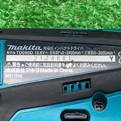 中古品●makitaインパクトドライバーTD090DWX●A●ITU37XLO7PYSの画像