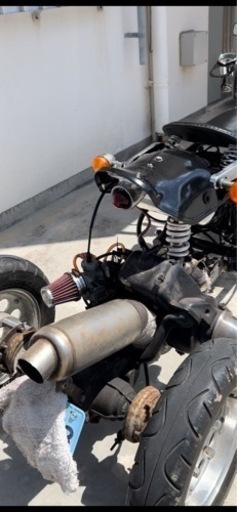 ジャイロ(2スト) マフラーと負圧ポンプ