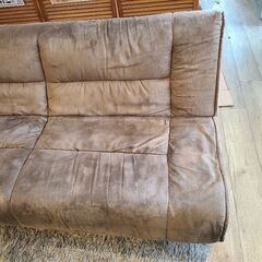 ◆本日限定！当日お持ち帰り価格◆ ソファベッド 3人掛ソファ ブラウンの画像
