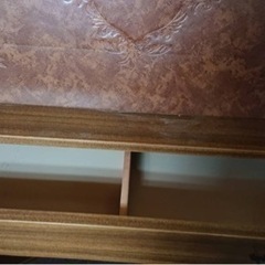 レトロな机　ライト付き　収納　木製　本棚　の画像