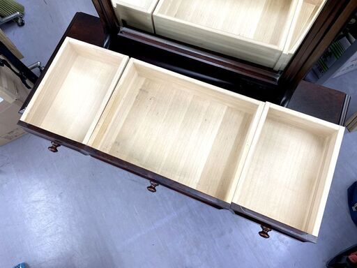 北海道民芸家具 ドレッサー 鏡台 化粧台 ミラー チェスト 収納家具 アンティーク レトロ 古民家 国産家具 店頭引き渡し歓迎 札幌市