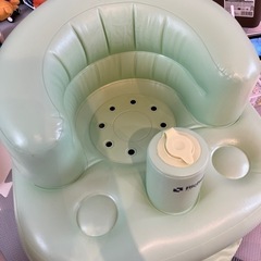 リッチェル ふかふかベビーチェアR グリーン 7カ月~2才頃まで