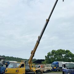 三菱 ふそう キャンター ハイドロクレーン車 hydro-crane、愛知車輛F301、2.9T (三菱FE111BZ/昭和54年/4D30)、軽油、福岡県遠賀の画像