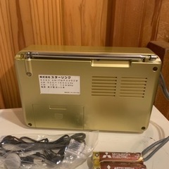 未使用 AM/FM デスクラジオ 防災 ポータブル の画像