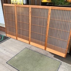 すりガラス　飾り戸　４枚セット