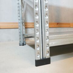 イタリア発祥の業務用シェルフ収納ブランド METALSISTEM(メタルシステム)の4段シェルフ。店舗什器などにもおススメのインダストリアルなオープンシェルフは飾り棚としても♪DI211の画像