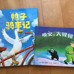 （東京・引き取り）お値下げ☆中国語絵本、鸭子骑车记・晚安，大猩猩...