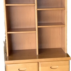 貰ってください♪【平日限定】収納棚　本棚（棚板 高さ調整可）　木製 高さ185 横75.2 奥行き45.5　cmの画像