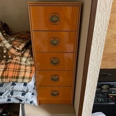 棚　チェスト　昭和　レトロ　88✖️33✖️36 オレンジ