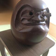目出し達磨　独眼竜政宗　縁起物　工芸品　一刀彫　の画像
