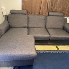 【決まりました。】L字ソファ　グレー　中村家具