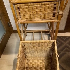 籐のランドリー収納　無料の画像