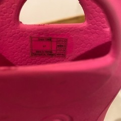 中古　クロックス　ピンク　長靴　約15センチの画像