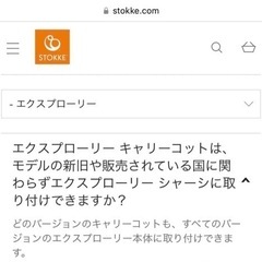 ストッケ　エクスプローリー　キャリーコットの画像