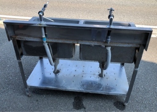⭐︎中古品　2槽シンク　1200×600×800mm   厨房用品⭐︎