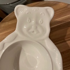 新品未使用　シリアル　ボウル　スープ　くま　ベア　ホワイトの画像