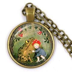 新品・送料無料！ブロンズ・フランスおとぎ話童話カエルさんと仲良し...