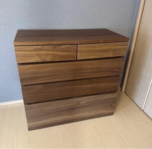 【廃盤】無印良品　木製チェスト4段　ウォールナット