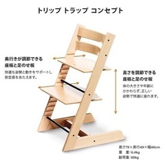 ★お早めに！先着1名様★ STOKKE ストッケ トリップトラップ ナチュラル色🎵の画像
