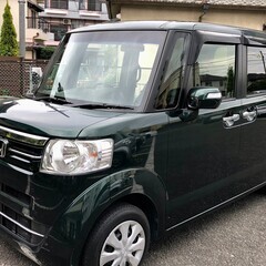 H28ホンダNBOX GLパッケージ グリーン 左パワースライド...