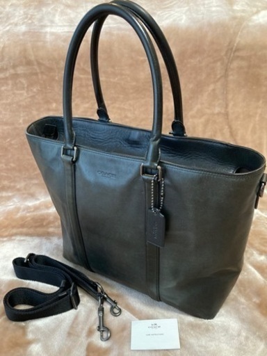 COACHコーチ　ビジネストートバッグ　メトロポリタントート　本革レザー　メンズ